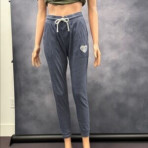 Alternative Blue Joggers with Heart Patch